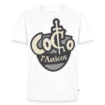 Coco l'Asticot, surnom de Merlin - T-shirt Premium bio Homme - blanc - Devant - Nico (187cm)