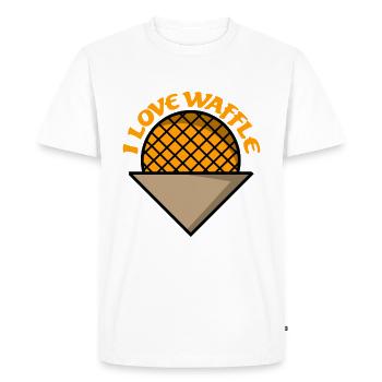 I love waffles - kitchen baking dough waffles - Men's Premium Organic T-Shirt - white - Front - Nico (187cm)