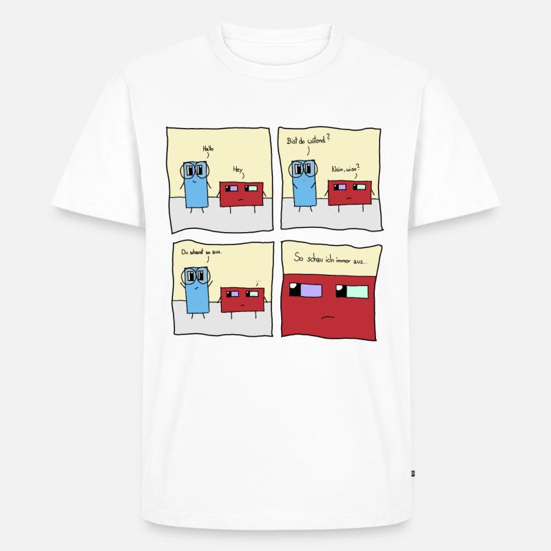 comic deutsch spaß lustig - Männer Premium Bio T-Shirt - Weiß