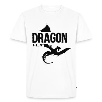 Dragon, dragon tribal, dragon chinois, dragon - T-shirt Premium bio Homme - blanc - Devant - Nico (187cm)