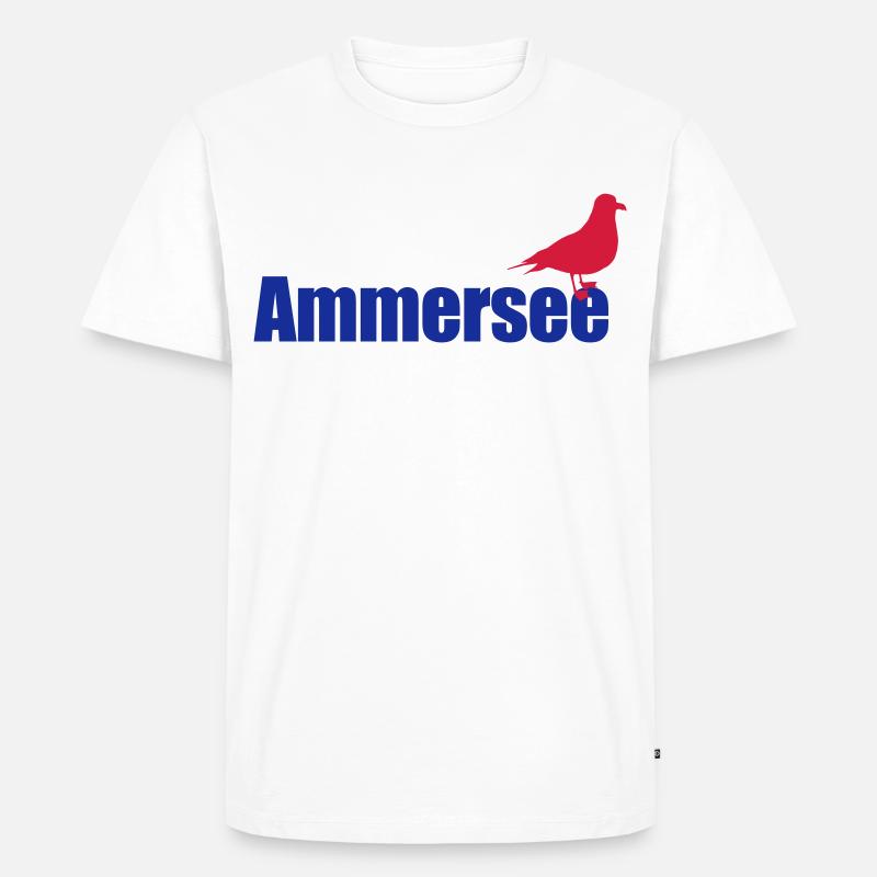 Ammerseemöwe 2c - Männer Premium Bio T-Shirt - Weiß