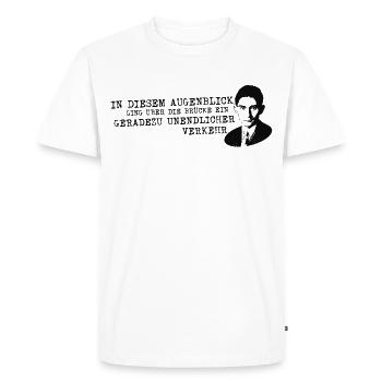 Franz Kafka quote judgment bridge - Men's Premium Organic T-Shirt - white - Front - Nico (187cm)