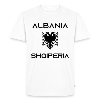 Albanie - T-shirt Premium bio Homme - blanc - Devant - Nico (187cm)