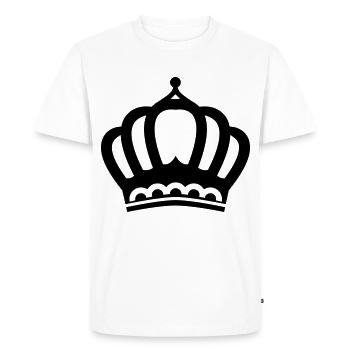 Couronne symbole roi Reine - T-shirt Premium bio Homme - blanc - Devant - Nico (187cm)