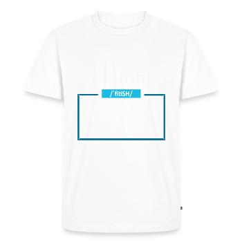 Drôle de fit - ish fitness d’exercice cadeau - T-shirt Premium bio Homme - blanc - Devant - Nico (187cm)