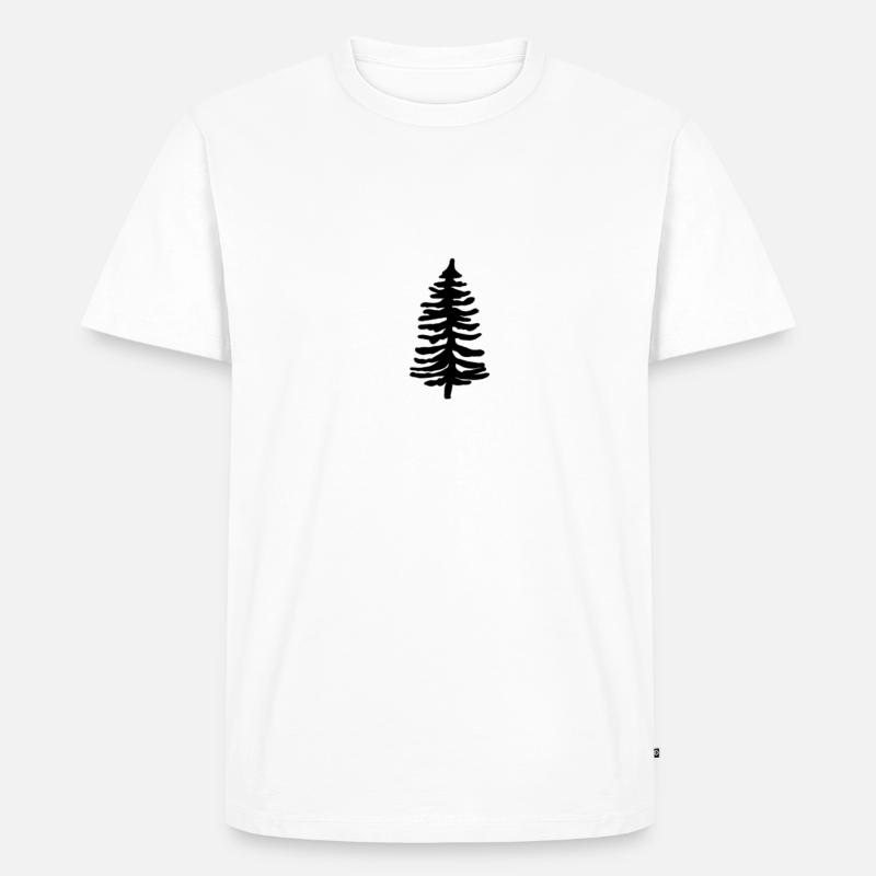 Tannenbaum - Männer Premium Bio T-Shirt - Weiß