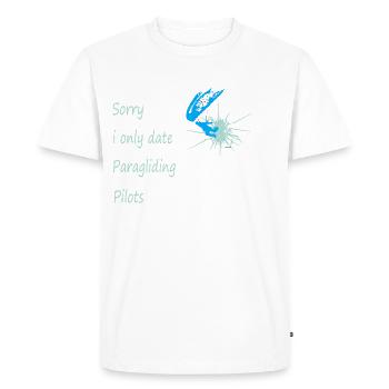 Dear paragliding date fun paraglider - Men's Premium Organic T-Shirt - white - Front - Nico (187cm)