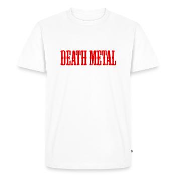 MORT METAL - T-shirt Premium bio Homme - blanc - Devant - Nico (187cm)
