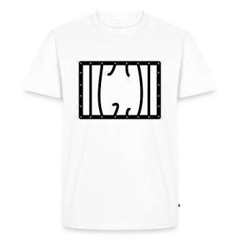 prison - T-shirt Premium bio Homme - blanc - Devant - Nico (187cm)