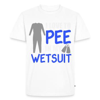Plongée plongée plongée en apério cadeau - T-shirt Premium bio Homme - blanc - Devant - Nico (187cm)