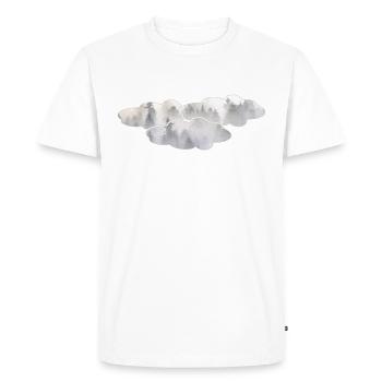 Nuages - T-shirt Premium bio Homme - blanc - Devant - Nico (187cm)