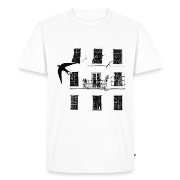 UrbanNature - Men's Premium Organic T-Shirt - white - Front - Nico (187cm)
