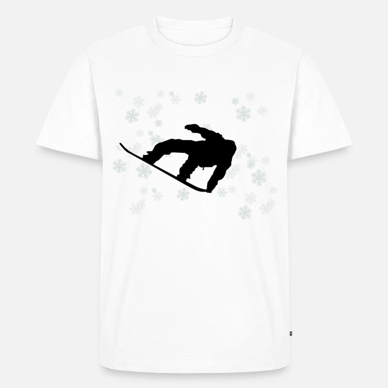 Snowboard - Männer Premium Bio T-Shirt - Weiß