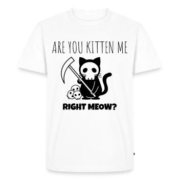 Chat marrant - T-shirt Premium bio Homme - blanc - Devant - Nico (187cm)
