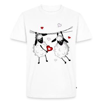 Sheep goat lamb lambs sheep goat wool - Men's Premium Organic T-Shirt - white - Front - Nico (187cm)