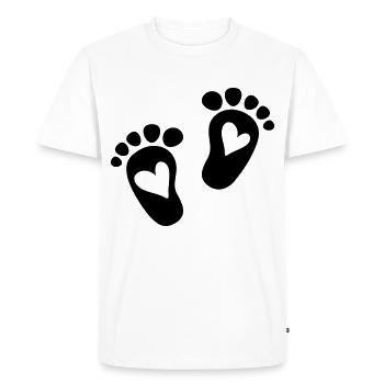 Pieds de bébé - T-shirt Premium bio Homme - blanc - Devant - Nico (187cm)