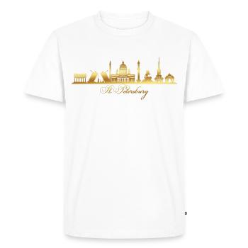 Saint-Pétersbourg - T-shirt Premium bio Homme - blanc - Devant - Nico (187cm)