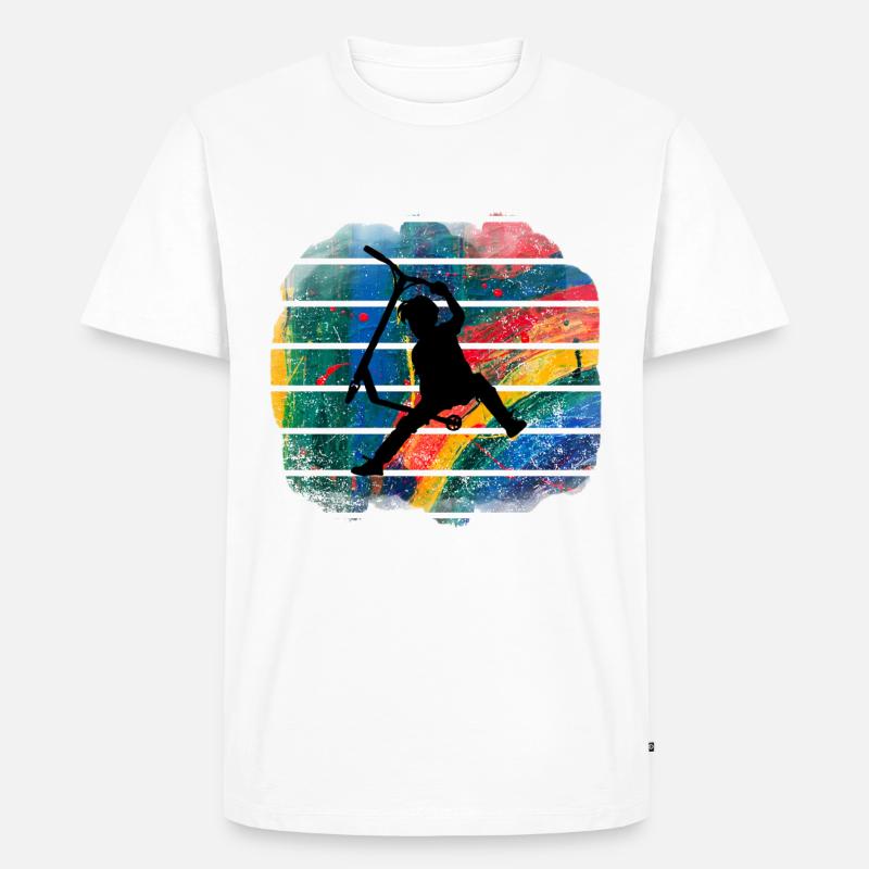 Freestyle-Roller - Männer Premium Bio T-Shirt - Weiß