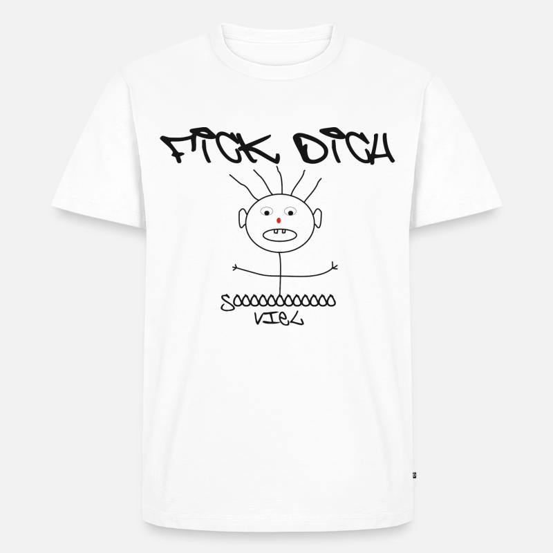 Fick Dich - Männer Premium Bio T-Shirt - Weiß