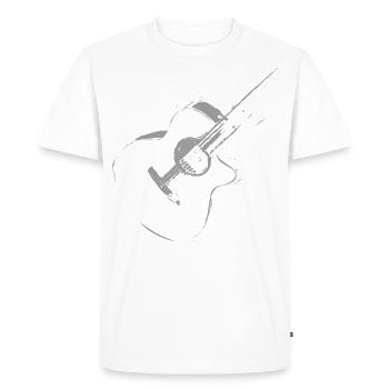 guitar - Men's Premium Organic T-Shirt - white - Front - Nico (187cm)