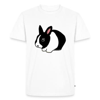 Dwarf rabbit, rabbit, cute, comic - Men's Premium Organic T-Shirt - white - Front - Nico (187cm)