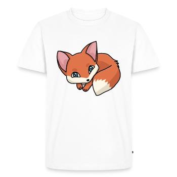 Renard, kawaii - T-shirt Premium bio Homme - blanc - Devant - Nico (187cm)