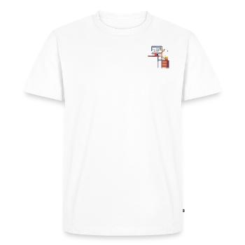 Evolution Nerd Geek Hacker Coder Programmer - Men's Premium Organic T-Shirt - white - Front - Nico (187cm)