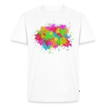 Tâche de couleur - T-shirt Premium bio Homme - blanc - Devant - Nico (187cm)