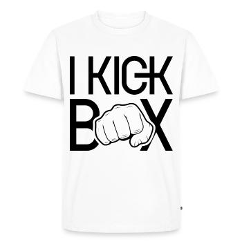 I Kickboxing Kickboxing Kickboxing Kickboxing Kickboxing - Men's Premium Organic T-Shirt - white - Front - Nico (187cm)