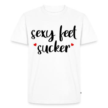 Sexy Feet Sucker - T-shirt Premium bio Homme - blanc - Devant - Nico (187cm)