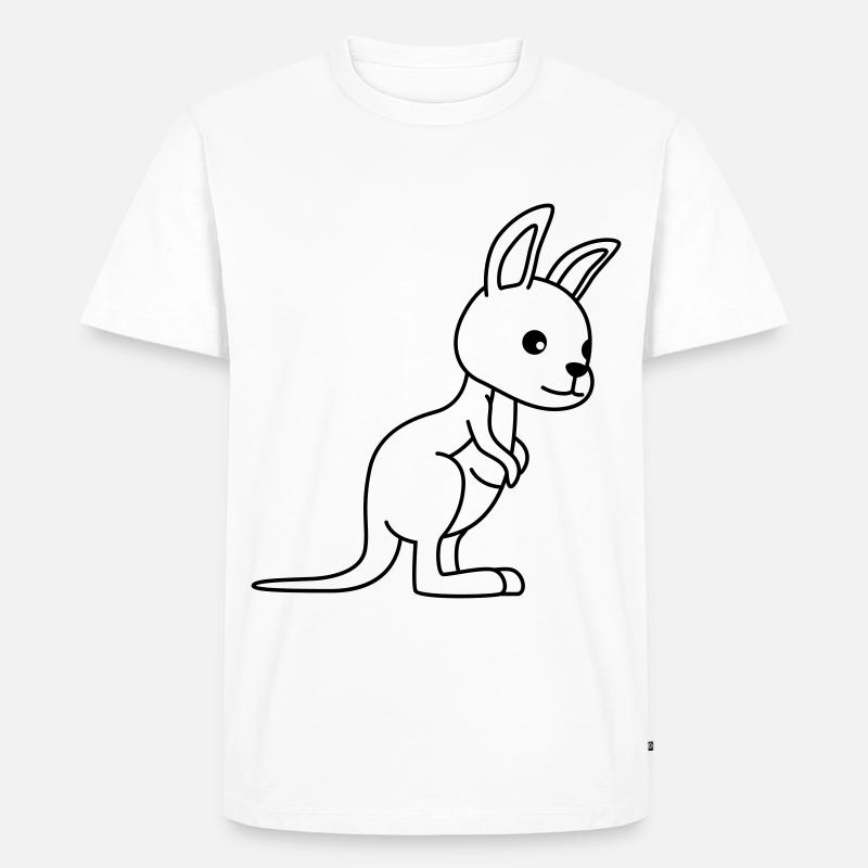 Kangaroo Comic - Men's Premium Organic T-Shirt - white