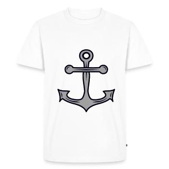 Anchor Seafaring Seebaer Coast - Men's Premium Organic T-Shirt - white - Front - Nico (187cm)