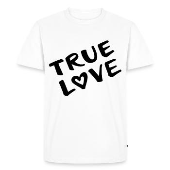 vrai amour vrai amour - T-shirt Premium bio Homme - blanc - Devant - Nico (187cm)