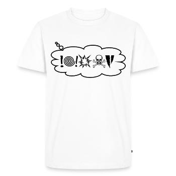 Jurer-gronder-en colère dans un style comique - T-shirt Premium bio Homme - blanc - Devant - Nico (187cm)