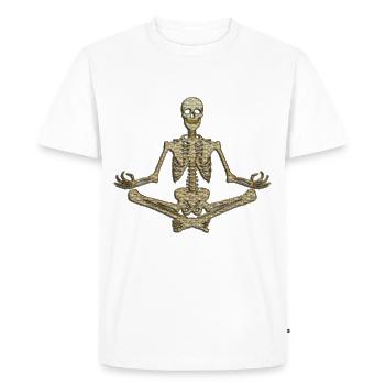 Skeleton - Men's Premium Organic T-Shirt - white - Front - Nico (187cm)