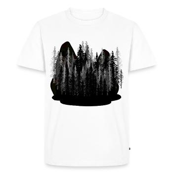 Dark Fantasy, Nature, Effrayant, Nature sauvage, Forêt, Carpates - T-shirt Premium bio Homme - blanc - Devant - Nico (187cm)