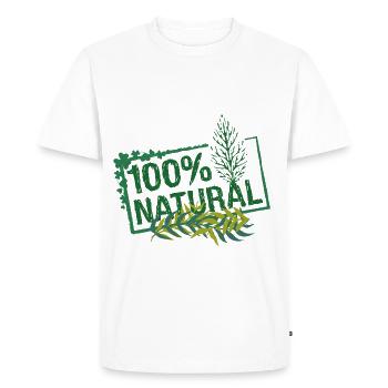 100 % naturel, pour notre environnement ! - T-shirt Premium bio Homme - blanc - Devant - Nico (187cm)