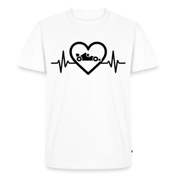 Heart Car Racing Monoposto Sport - Men's Premium Organic T-Shirt - white - Front - Nico (187cm)