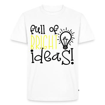 Full Bright Ideas Idées Idées Créative - T-shirt Premium bio Homme - blanc - Devant - Nico (187cm)