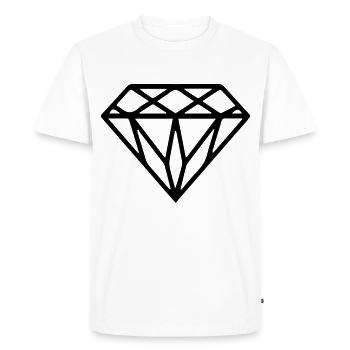 Diamant - T-shirt Premium bio Homme - blanc - Devant - Nico (187cm)