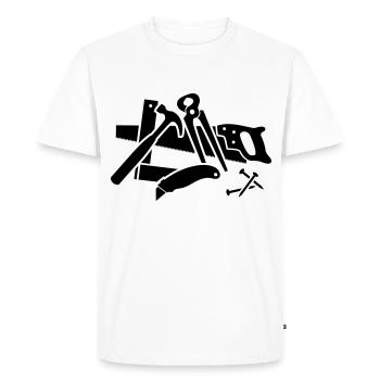 Tool craftsman DIY hammer saw pliers - Men's Premium Organic T-Shirt - white - Front - Nico (187cm)