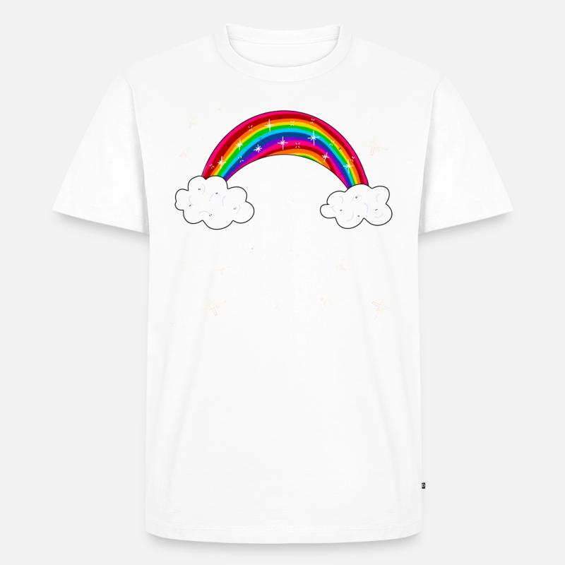 Funkelnder Regenbogen Geschenk - Männer Premium Bio T-Shirt - Weiß