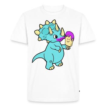 Dino Hunger Ice Fantasy Enfants Bébé - T-shirt Premium bio Homme - blanc - Devant - Nico (187cm)