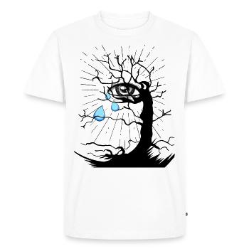 Dépression Deuil Larmes Déprimé au-delà de la mort - T-shirt Premium bio Homme - blanc - Devant - Nico (187cm)