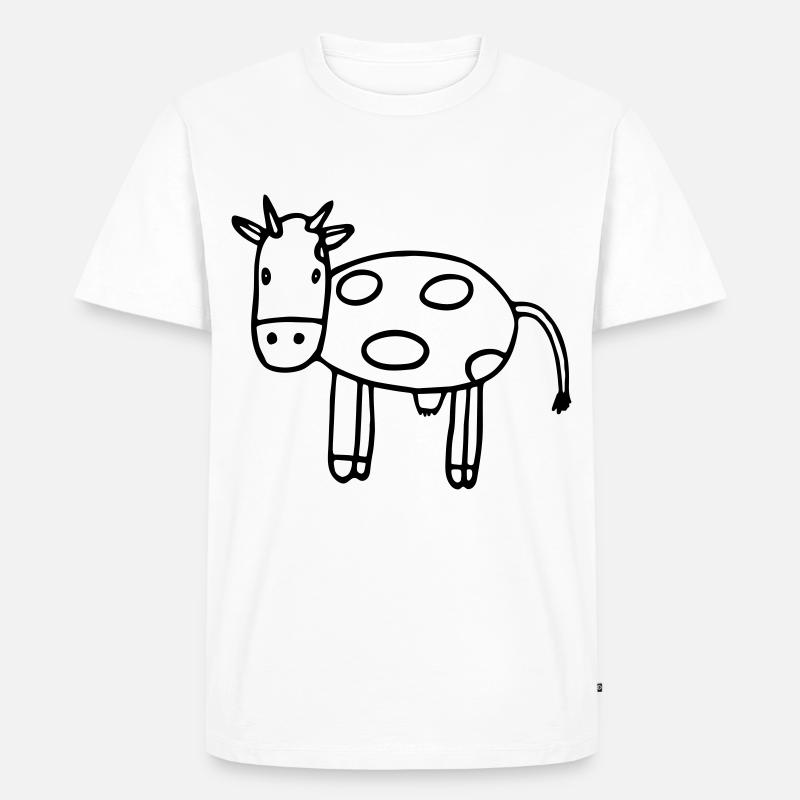 cow - Men's Premium Organic T-Shirt - white