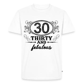 30 and incredible, 30 birthday - Men's Premium Organic T-Shirt - white - Front - Nico (187cm)