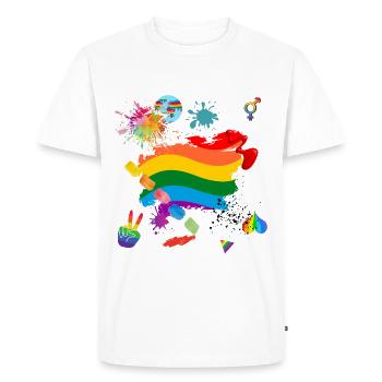 So pride ! - T-shirt Premium bio Homme - blanc - Devant - Nico (187cm)