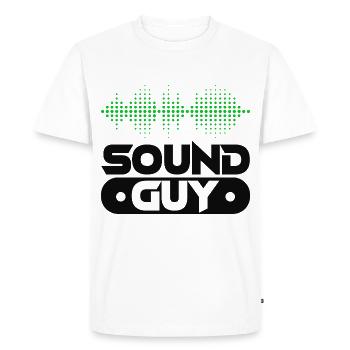 Technicien audio maître du son - T-shirt Premium bio Homme - blanc - Devant - Nico (187cm)