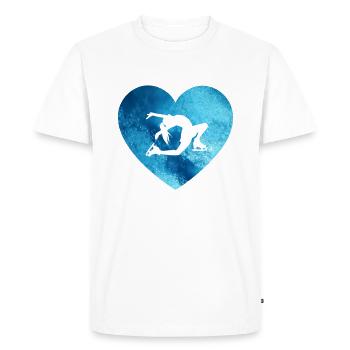 Figure Skating Heart Ice Dancer - Men's Premium Organic T-Shirt - white - Front - Nico (187cm)