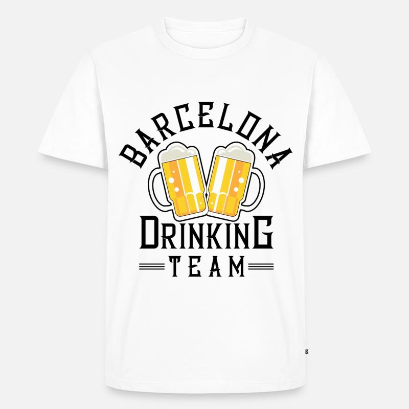 Équipe de boisson de Barcelone - T-shirt Premium bio Homme - blanc